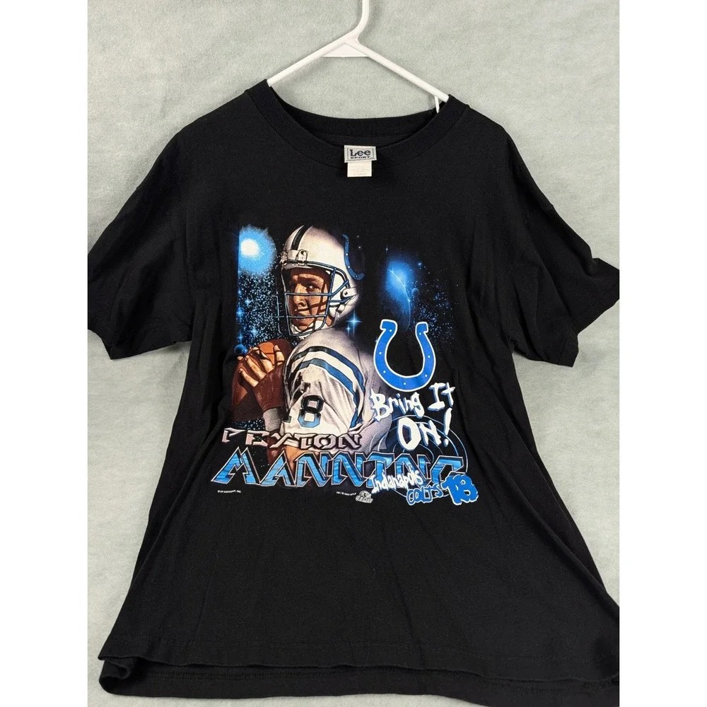 Indianapolis Colts Vintage Peyton Manning 2000s Size XL T-Shirt Black